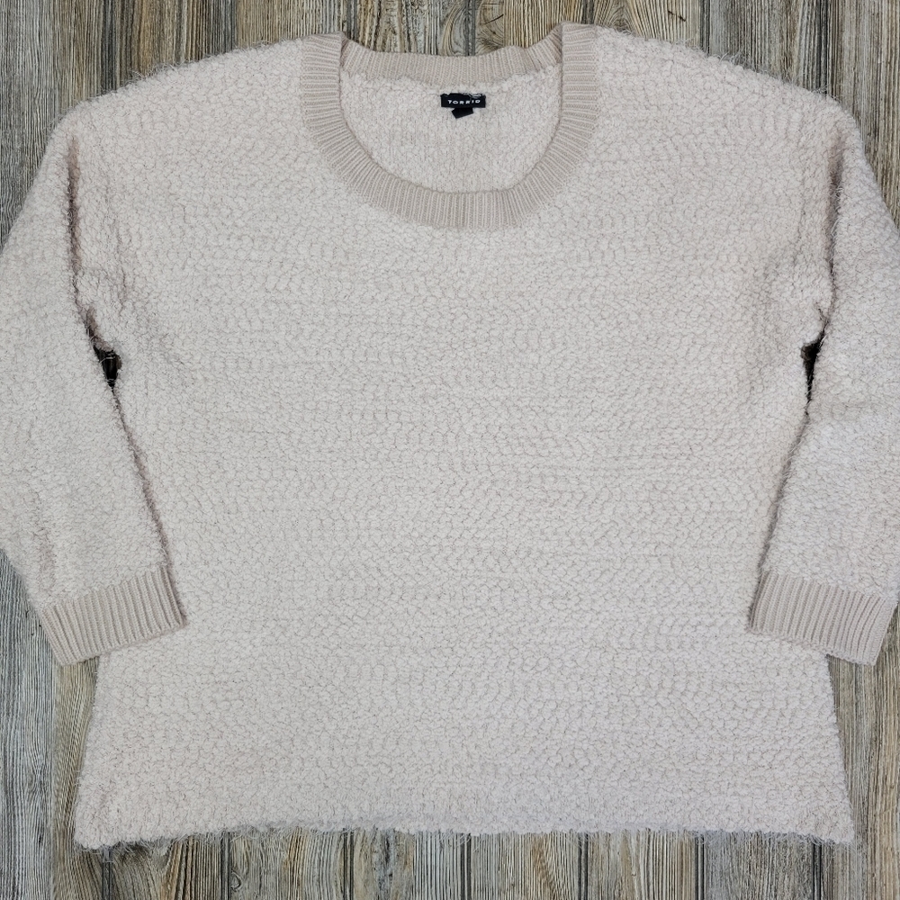TORRID Popcorn Fuzzy Cozy Teddy Sweater